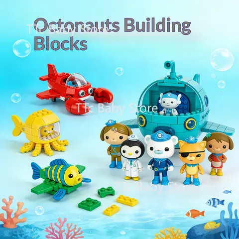 Octonauts Building Blocks Boy Girl Educational Assembly Model Toy Octopus Model Desktop Ornaments Boys and Girls Birthday Gift