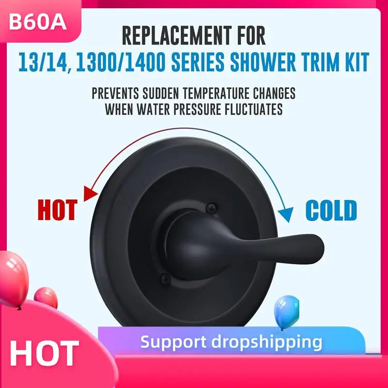 B60A Replacement For Delta Classic 13 Series Single-Function Trim Kit, T13020-BL Matte Black Shower Handle
B60A Replacement For Delta Classic 13 Series Single-Function Trim Kit, T13020-BL Matte Black Shower Handle
