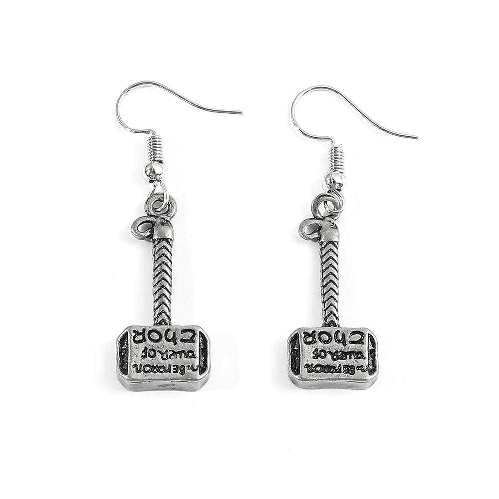 Marvel Thor Hammers Drop Earrings Trendy Dangle Cool Jewelry Popular Cute Women's And Girls' Fashion Accessory
Marvel Thor Hammers Drop Earrings Trendy Dangle Cool Jewelry Popular Cute Women's And Girls' Fashion Accessory