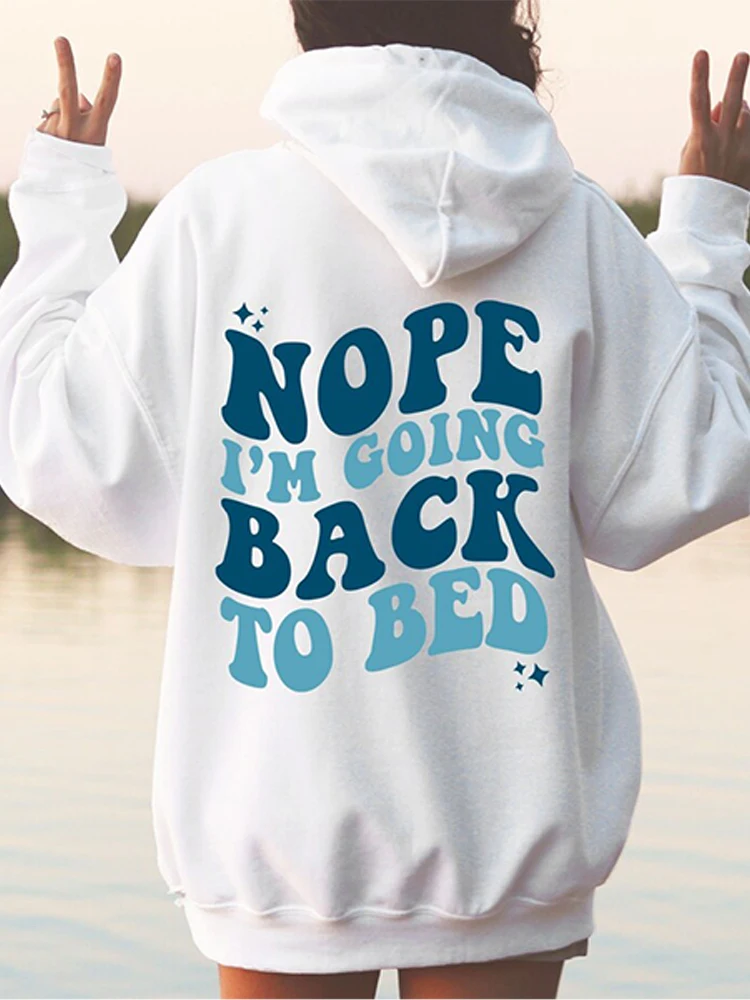 NOPE I'M GOING Black TO BED Women Plush Sweatshirt Autumn Solid Color Letter Print Kangaroo Pocket Drawstring Fleece Hoodie
NOPE I'M GOING Black TO BED Women Plush Sweatshirt Autumn Solid Color Letter Print Kangaroo Pocket Drawstring Fleece Hoodie