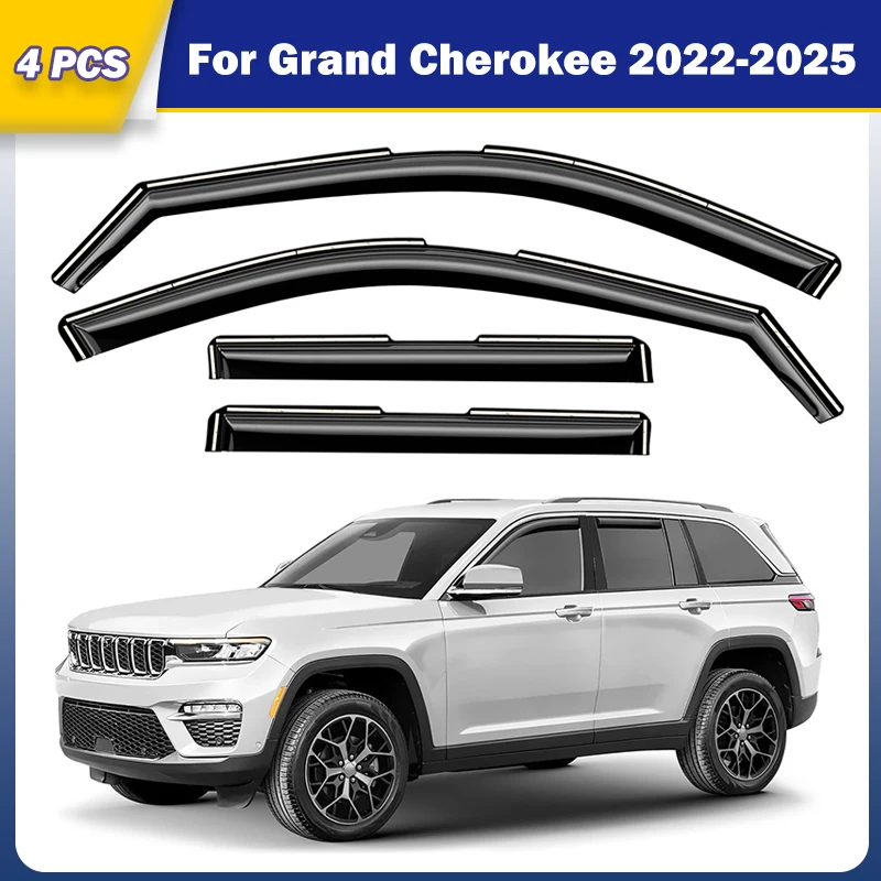 4Pcs Side Window Deflectors for Grand Cherokee 2022 2023 2024 2025 Rain Guards Deflector Set All Weather Automotive Accessories
4Pcs Side Window Deflectors for Grand Cherokee 2022 2023 2024 2025 Rain Guards Deflector Set All Weather Automotive Accessories