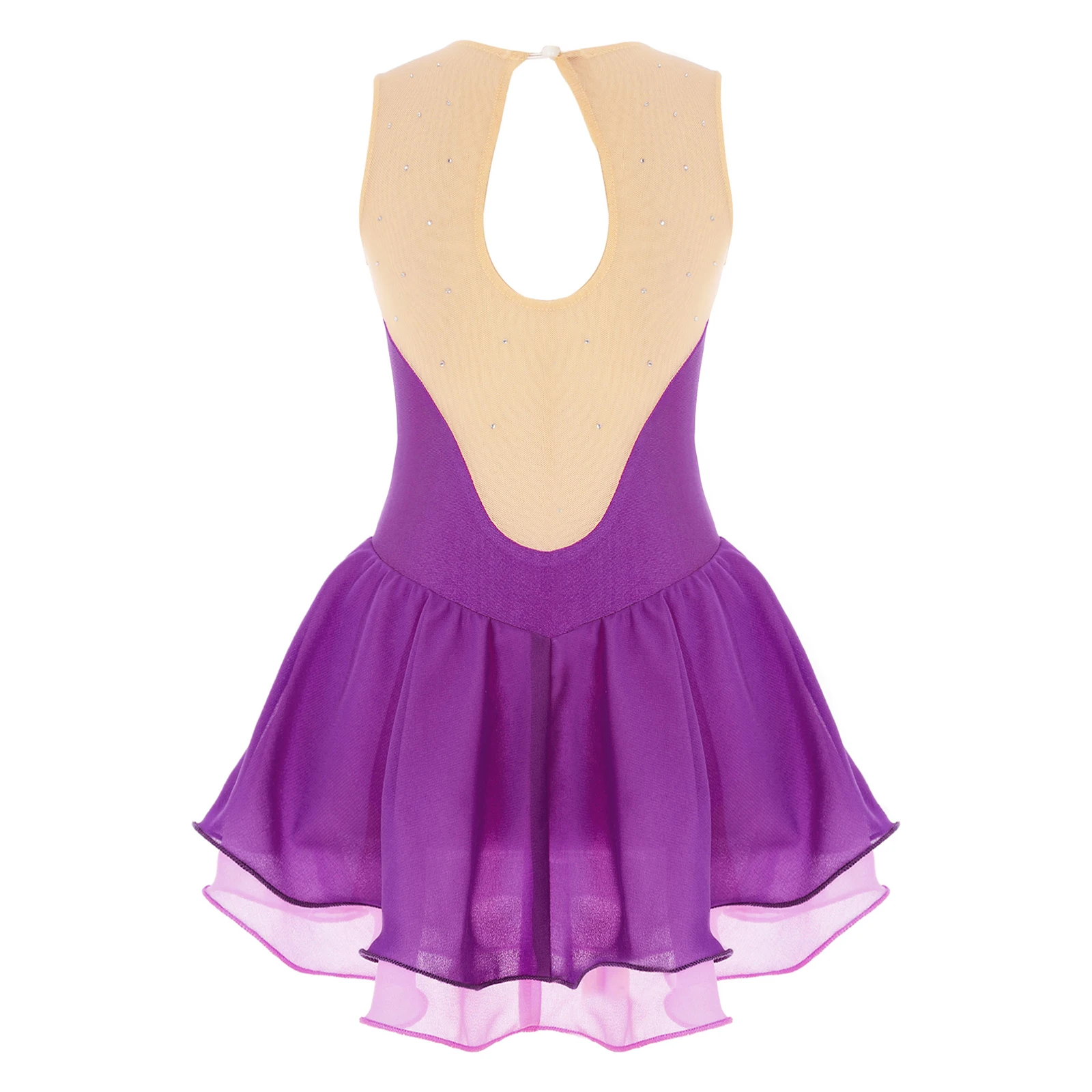 Girls Sleeveless Chiffon Figure Skating Dress Shiny Rhinestone Ballet Gymnastics Dance Leotard Performance Competition Costume
Girls Sleeveless Chiffon Figure Skating Dress Shiny Rhinestone Ballet Gymnastics Dance Leotard Performance Competition Costume