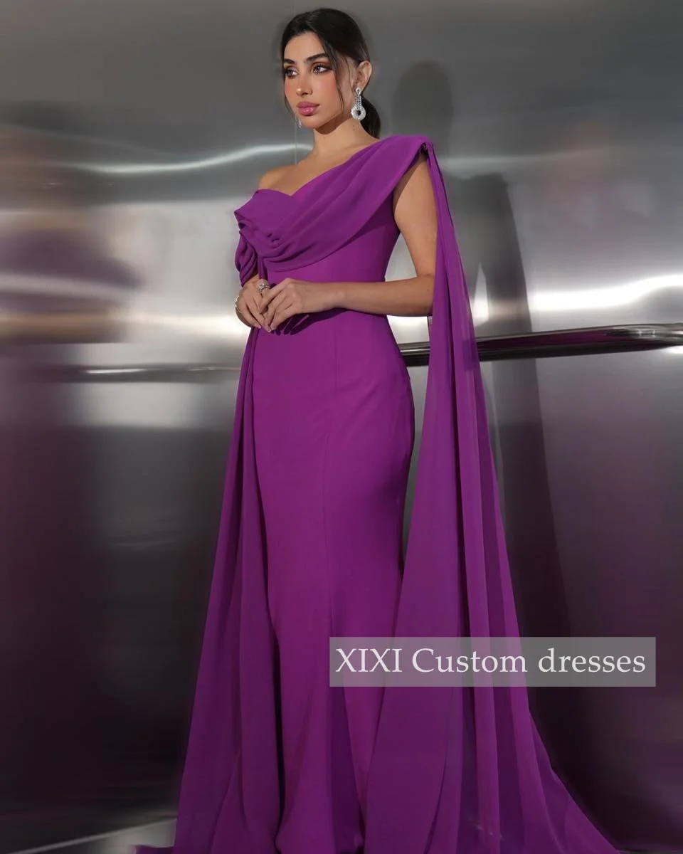 XIXI Evening Dress Customize A-Line One-Shoulder Floor-Length Ruffle Sleeveless Zipper Up Formal Occasion Dresses Party Dresses
XIXI Evening Dress Customize A-Line One-Shoulder Floor-Length Ruffle Sleeveless Zipper Up Formal Occasion Dresses Party Dresses