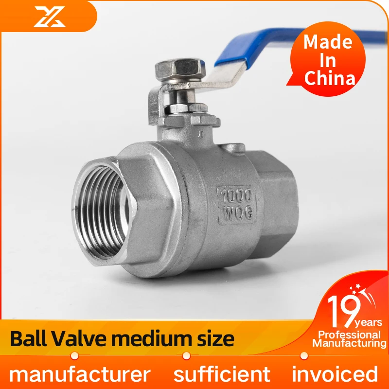 304 stainless steel ball valve medium thickened two-piece internal thread 316L valve switch 4 in 6 in 1 inch DN15
304 stainless steel ball valve medium thickened two-piece internal thread 316L valve switch 4 in 6 in 1 inch DN15