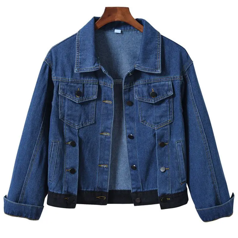 Blue Lapel Long Sleeve Denim Jacket Fashion Casual Slim Single Breasted Women Spring Fall New Designer Clothes 2022
Blue Lapel Long Sleeve Denim Jacket Fashion Casual Slim Single Breasted Women Spring Fall New Designer Clothes 2022