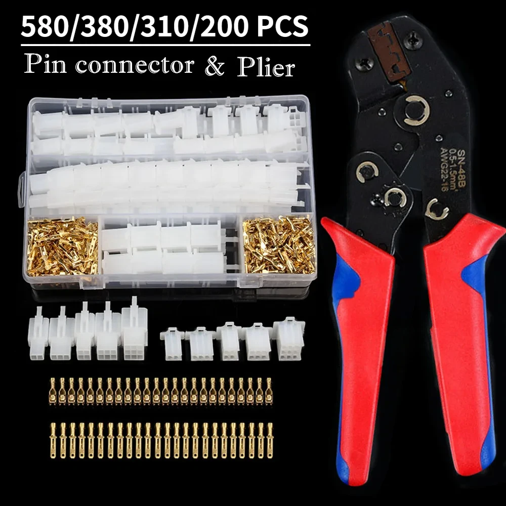 200/310/380/580Pcs 2.8mm Wire Connector Plier 2/3/4/6/9P Car Electrical Male Female Terminal Assorted Kit Automotive Motorcycle
200/310/380/580Pcs 2.8mm Wire Connector Plier 2/3/4/6/9P Car Electrical Male Female Terminal Assorted Kit Automotive Motorcycle