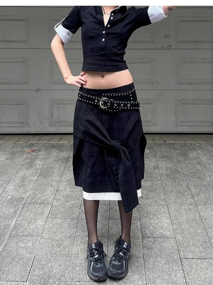 Gothic Punk Plaid Skirts 2025 New Sexy Women Contrasting Colors Tie-Up Mid-Length Skirt Summer Y2k Fashion Vintage Short Skirts
Gothic Punk Plaid Skirts 2025 New Sexy Women Contrasting Colors Tie-Up Mid-Length Skirt Summer Y2k Fashion Vintage Short Skirts