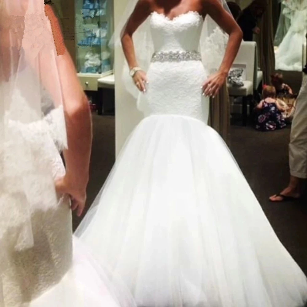 ANGELSBRIDEP Sweetheart Crystal Belt Mermaid Wedding Dress Vestido de novia Appliques Court Train Formal Bride Dress
ANGELSBRIDEP Sweetheart Crystal Belt Mermaid Wedding Dress Vestido de novia Appliques Court Train Formal Bride Dress