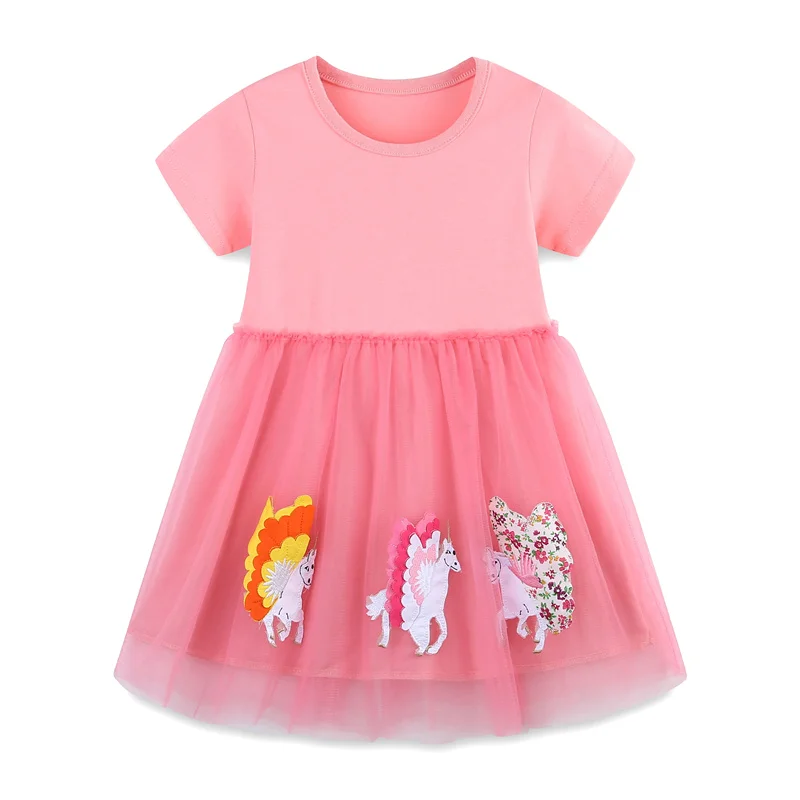 Jumping Meters 2-7T Unicorn Emrboidery Summer Girls Dresses Kids Vestidos Party Birthday Baby Clothing Embroidery Dress Wedding
Jumping Meters 2-7T Unicorn Emrboidery Summer Girls Dresses Kids Vestidos Party Birthday Baby Clothing Embroidery Dress Wedding