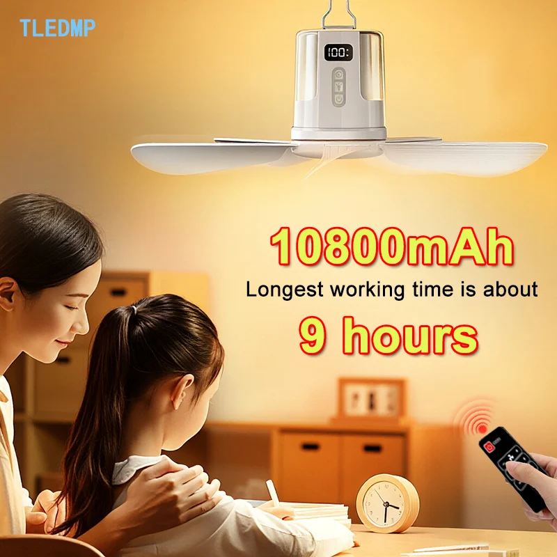 10800mAh Portable Cooling Fan Wireless Ceiling Fan Camping Essentials Tent Fan Canopy Fan RGB Ambient Lighting for Camping Tent
10800mAh Portable Cooling Fan Wireless Ceiling Fan Camping Essentials Tent Fan Canopy Fan RGB Ambient Lighting for Camping Tent