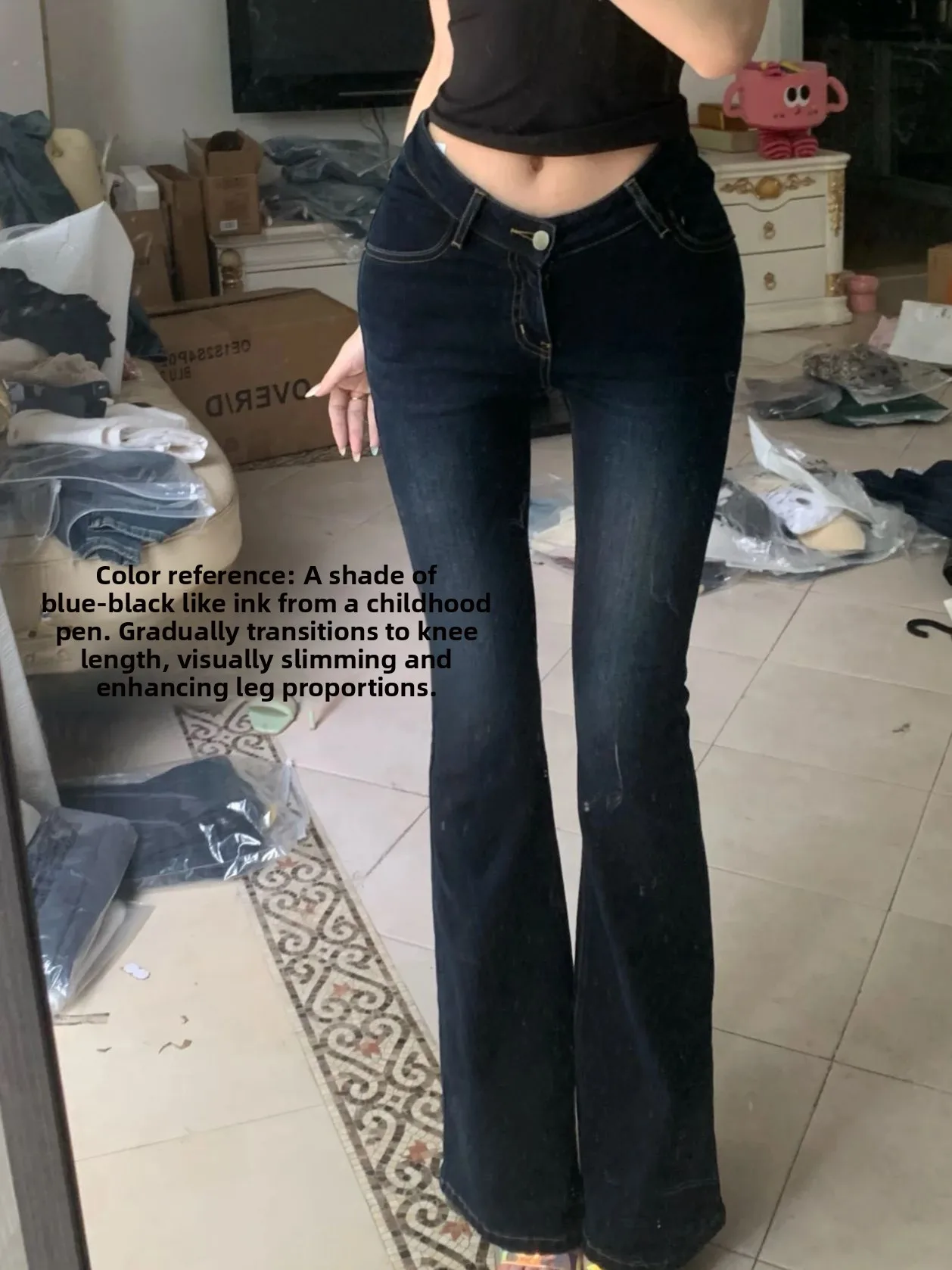 Slimming High Waist Bell Bottom Jeans Elastic V-Shaped Waist Spring Summer Butt Lifting Flared Long Pants Casual Cotton Denim
Slimming High Waist Bell Bottom Jeans Elastic V-Shaped Waist Spring Summer Butt Lifting Flared Long Pants Casual Cotton Denim