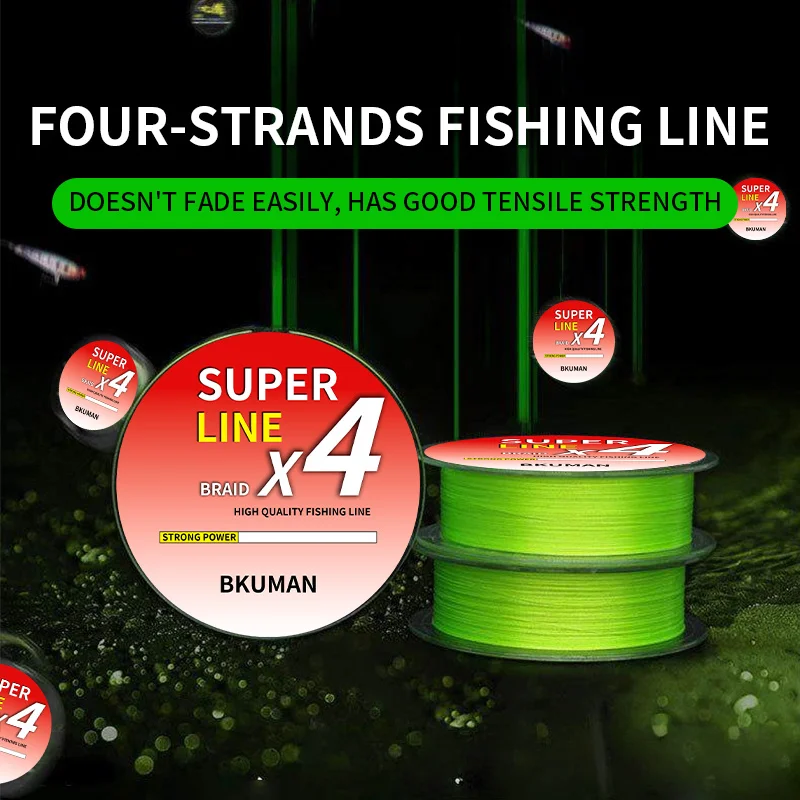 BKUMAN Volume 4 PE Fishing Line, 100m / 150m / 200m, with strong tensile strength and zero stretch.
BKUMAN Volume 4 PE Fishing Line, 100m / 150m / 200m, with strong tensile strength and zero stretch.