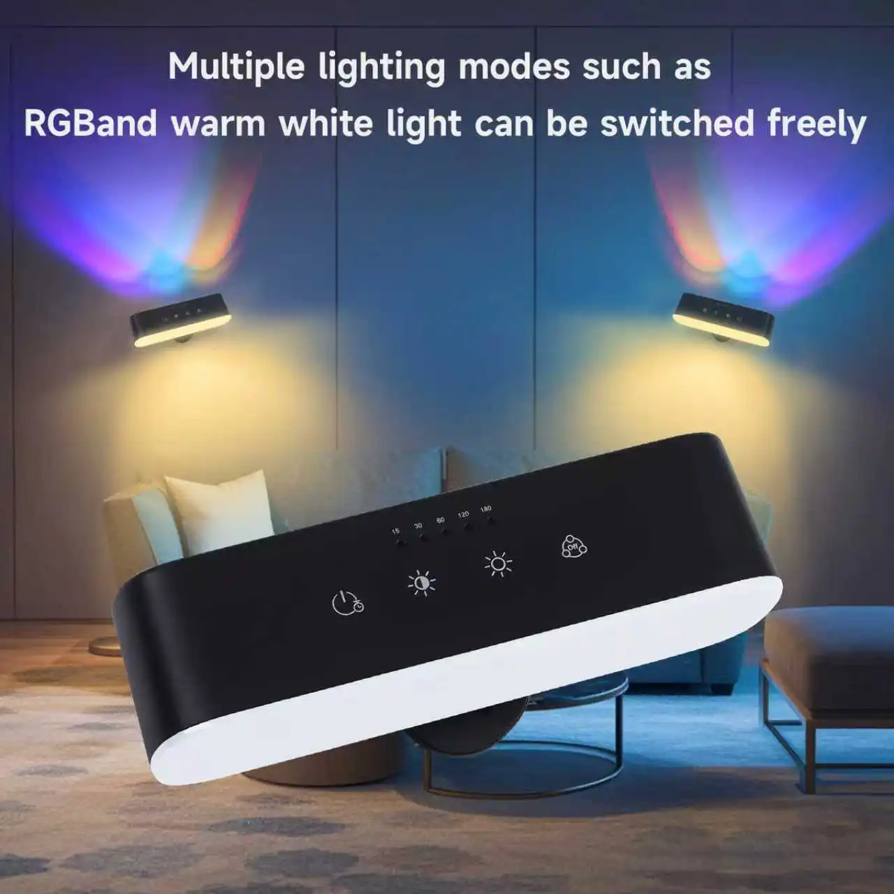 LED Wall Light, Rechargeable Wall Mounted Sconces with 2200mAh Battery, 3 Colors Temp & 9 RGB Ambient Sconce, 360° Rotation
LED Wall Light, Rechargeable Wall Mounted Sconces with 2200mAh Battery, 3 Colors Temp & 9 RGB Ambient Sconce, 360° Rotation