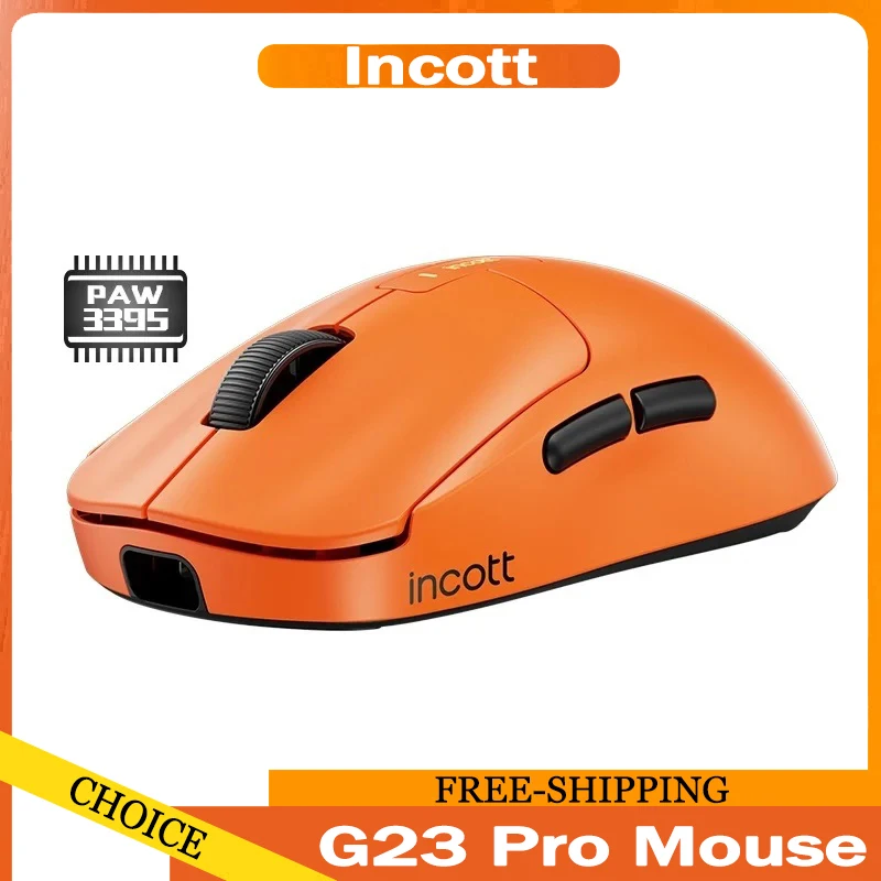 Incott G23 Pro Mouse Dual Mode Wireless 8k Mouse Hot-Swappable Micro Paw3395 Sensor 26kdpi Low Latency Gaming Mouse Gift
Incott G23 Pro Mouse Dual Mode Wireless 8k Mouse Hot-Swappable Micro Paw3395 Sensor 26kdpi Low Latency Gaming Mouse Gift