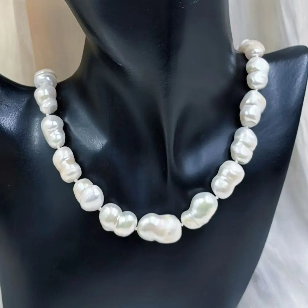 Jewelry Gifts for Women Real Natural Freshwater White Peanut Pearl Chokers Punk Necklace 17-20inch
Jewelry Gifts for Women Real Natural Freshwater White Peanut Pearl Chokers Punk Necklace 17-20inch