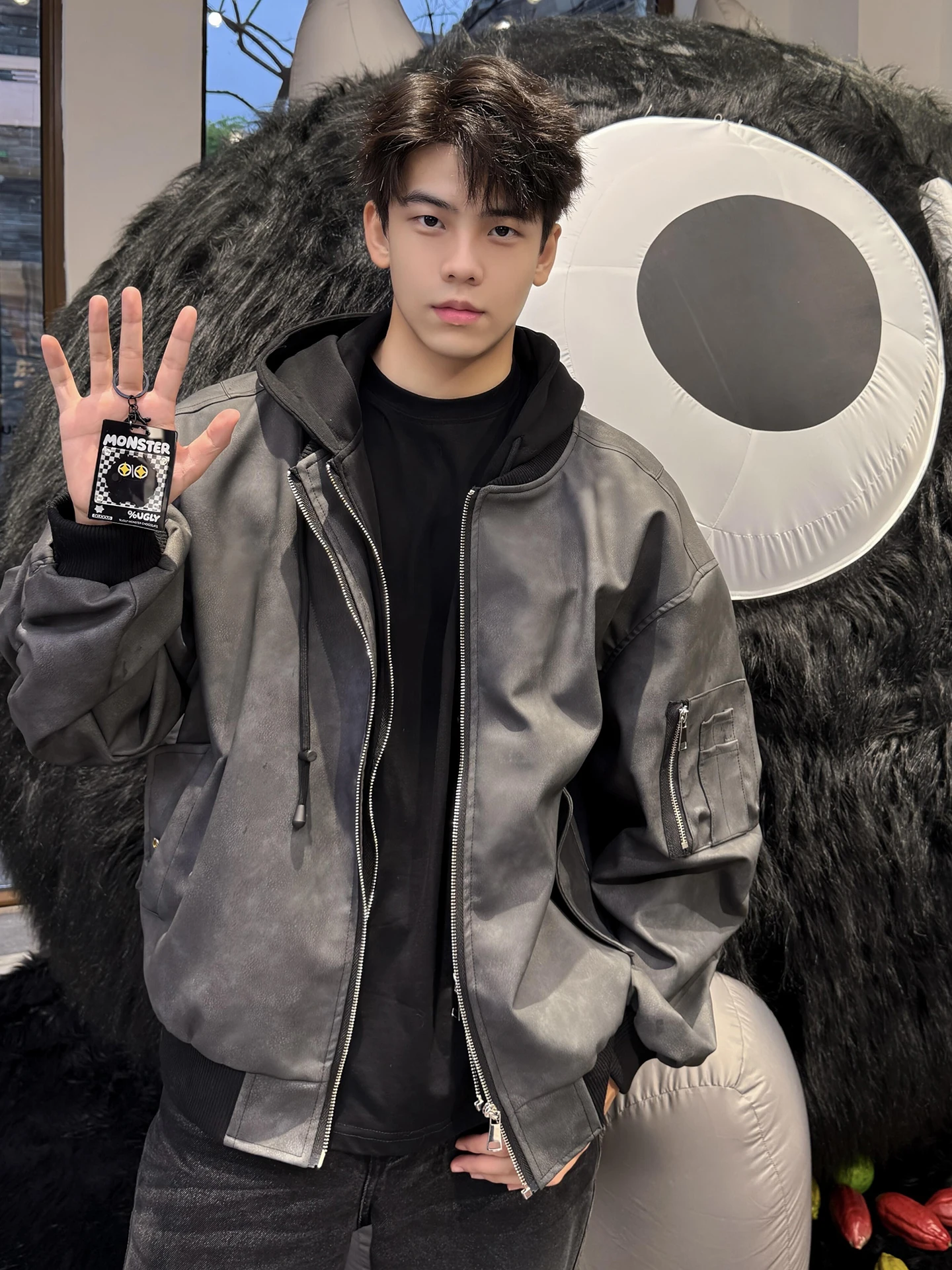 Men's PU Leather Jacket Hooded Baseball Style Cool Handsome Autumn Spring Outerwear Casual Fashion Warmth Zipper Closure
Men's PU Leather Jacket Hooded Baseball Style Cool Handsome Autumn Spring Outerwear Casual Fashion Warmth Zipper Closure