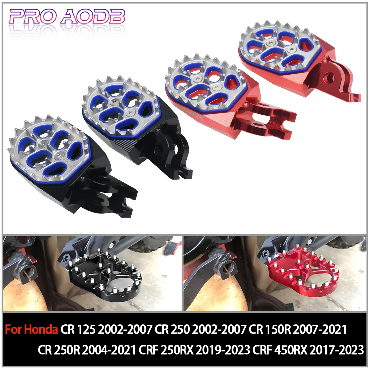 For HONDA CR125 150 150R 250R CRF150R 250R 450R 450L 250X 450X 250RX 450RX Motorcycle Foot Rest Pegs Footrest Footpeg 2002-2022
For HONDA CR125 150 150R 250R CRF150R 250R 450R 450L 250X 450X 250RX 450RX Motorcycle Foot Rest Pegs Footrest Footpeg 2002-2022