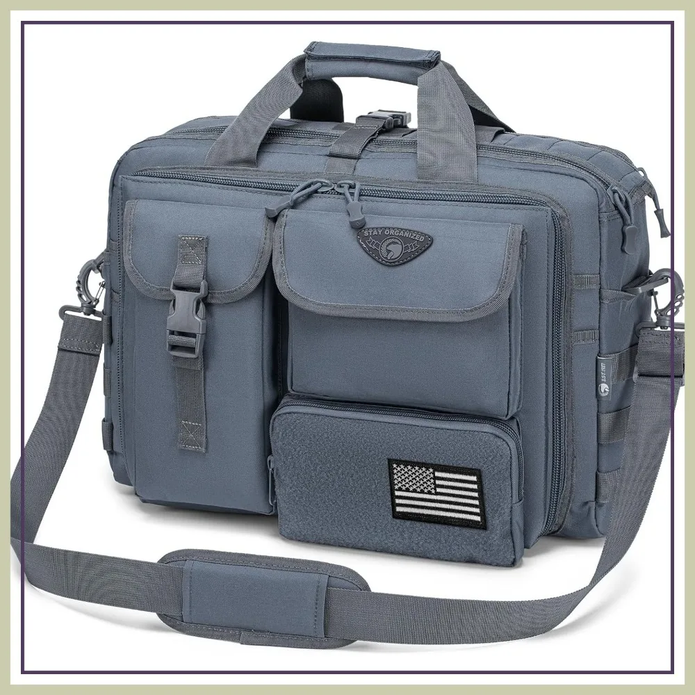 Tactical Messenger Bag for Men, Laptop Briefcase 15.6 Inch Military Work Bag
Tactical Messenger Bag for Men, Laptop Briefcase 15.6 Inch Military Work Bag