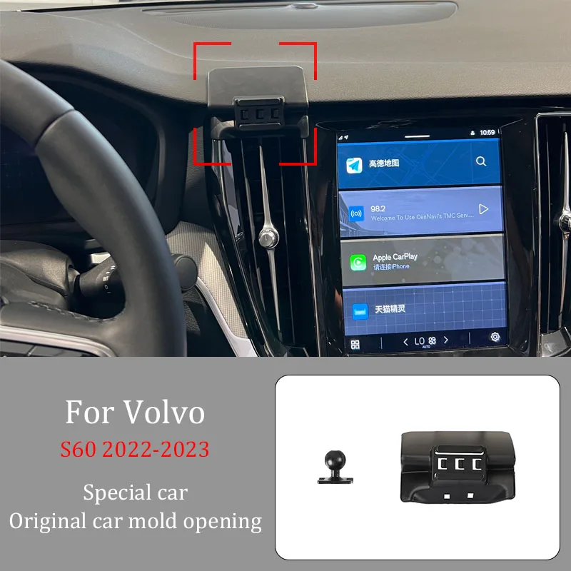 Автомобильный держатель телефона для Volvo S60 2022-2023, беспроводное зарядное устройство с автоматическим зажимом 360° ° Вращающийся навигационный кронштейн
Автомобильный держатель телефона для Volvo S60 2022-2023, беспроводное зарядное устройство с автоматическим зажимом 360° ° Вращающийся навигационный кронштейн