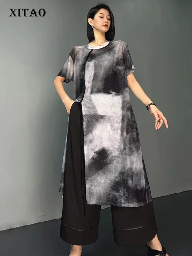 XITAO Long Slit T-shirt Tie Dye Fashion Print Women Top 2025 Summer New Vintage O-neck Collar Irregular T-shirt WLD20137
XITAO Long Slit T-shirt Tie Dye Fashion Print Women Top 2025 Summer New Vintage O-neck Collar Irregular T-shirt WLD20137