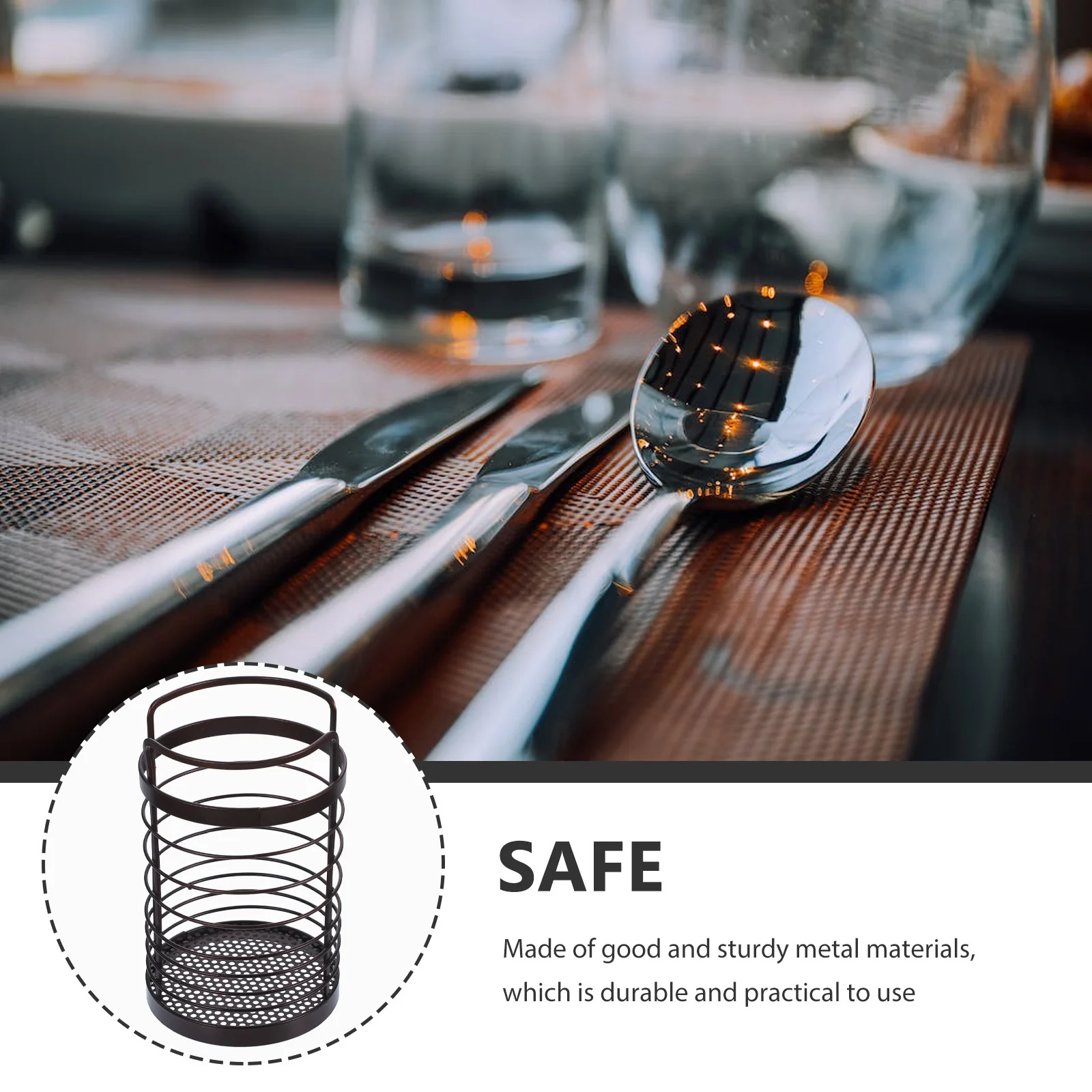 Kitchen Utensil Storage Counter Holder Straw Cutlery Draining for Utensils Iron Chopsticks Spoon
Kitchen Utensil Storage Counter Holder Straw Cutlery Draining for Utensils Iron Chopsticks Spoon