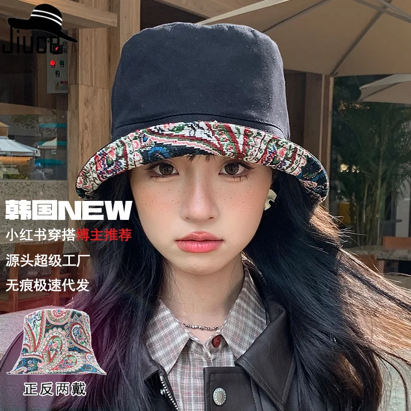 Retro Niche Cashew Flower double-sided Fisherman Hat Girls Stylish Concave Design Casual Basin Hat Sombrero Mujer Elegante 4m801
Retro Niche Cashew Flower double-sided Fisherman Hat Girls Stylish Concave Design Casual Basin Hat Sombrero Mujer Elegante 4m801