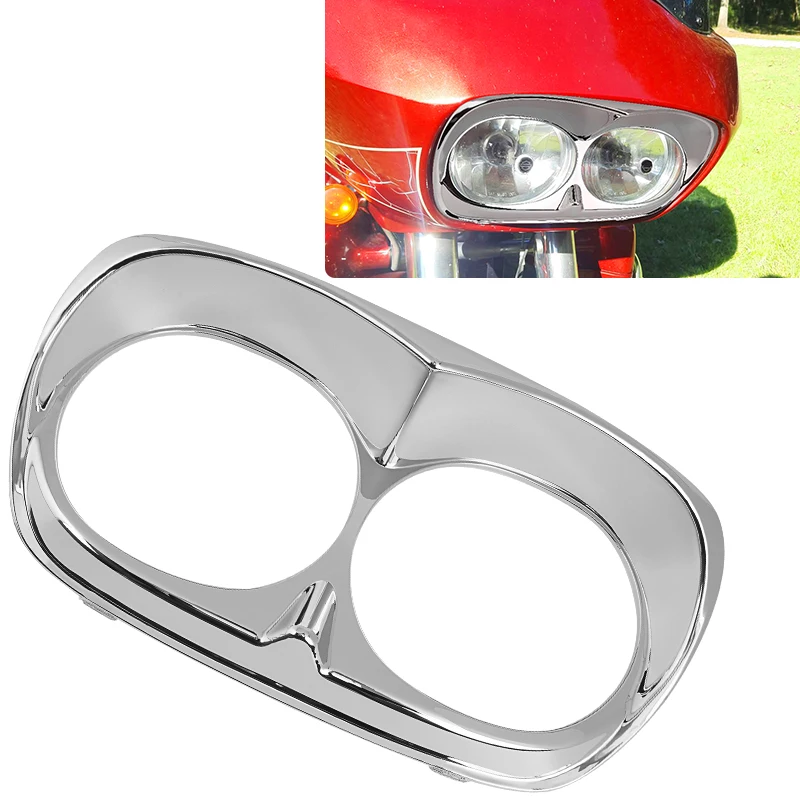 For Harley Road Glide 1998-13 Chrome Dual Headlight Bezel Trim Cover Factory Fairing Headlight Trim Ring Motorcycle Accessories
For Harley Road Glide 1998-13 Chrome Dual Headlight Bezel Trim Cover Factory Fairing Headlight Trim Ring Motorcycle Accessories