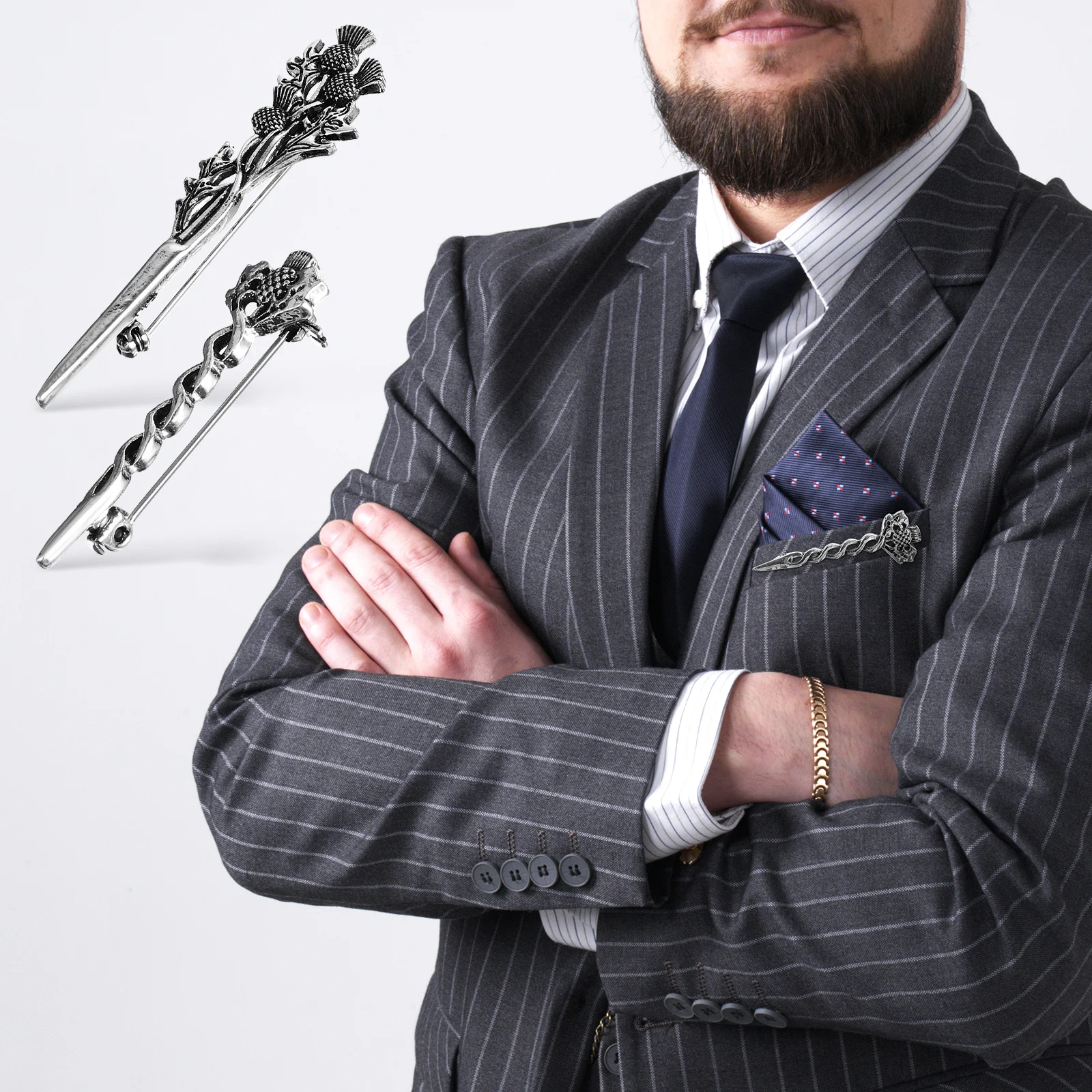 2 pcs Retro Thistle Brooch Scottish Metal Lapel Pin For Men Alloy Suits Cloak Gift Souvenir Elegant Collar Pin Coat Accessories
2 pcs Retro Thistle Brooch Scottish Metal Lapel Pin For Men Alloy Suits Cloak Gift Souvenir Elegant Collar Pin Coat Accessories