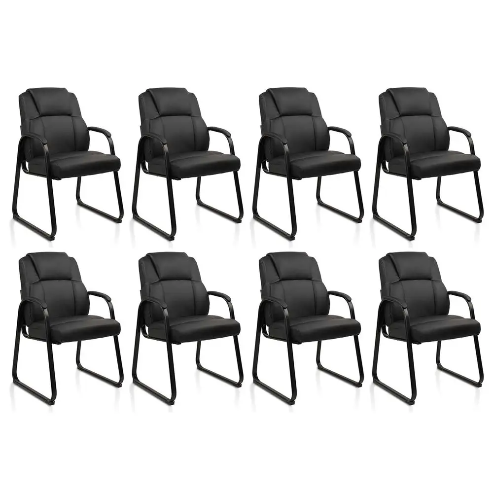 Leather Waiting Room Chairs for Reception Set of 8, Comfy Meeting Room Chairs with Padded Arm Rest, Sled Base Guest Chair, Offi
Leather Waiting Room Chairs for Reception Set of 8, Comfy Meeting Room Chairs with Padded Arm Rest, Sled Base Guest Chair, Offi