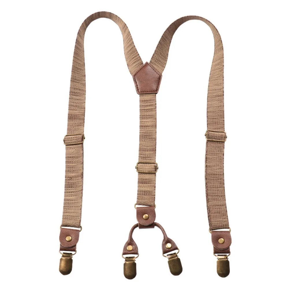 Retro Suspenders for Men British Style Metal Clip Y-Type Suspenders Anti-slip Suit Accessories Stripe Suspender Clip Suit
Retro Suspenders for Men British Style Metal Clip Y-Type Suspenders Anti-slip Suit Accessories Stripe Suspender Clip Suit