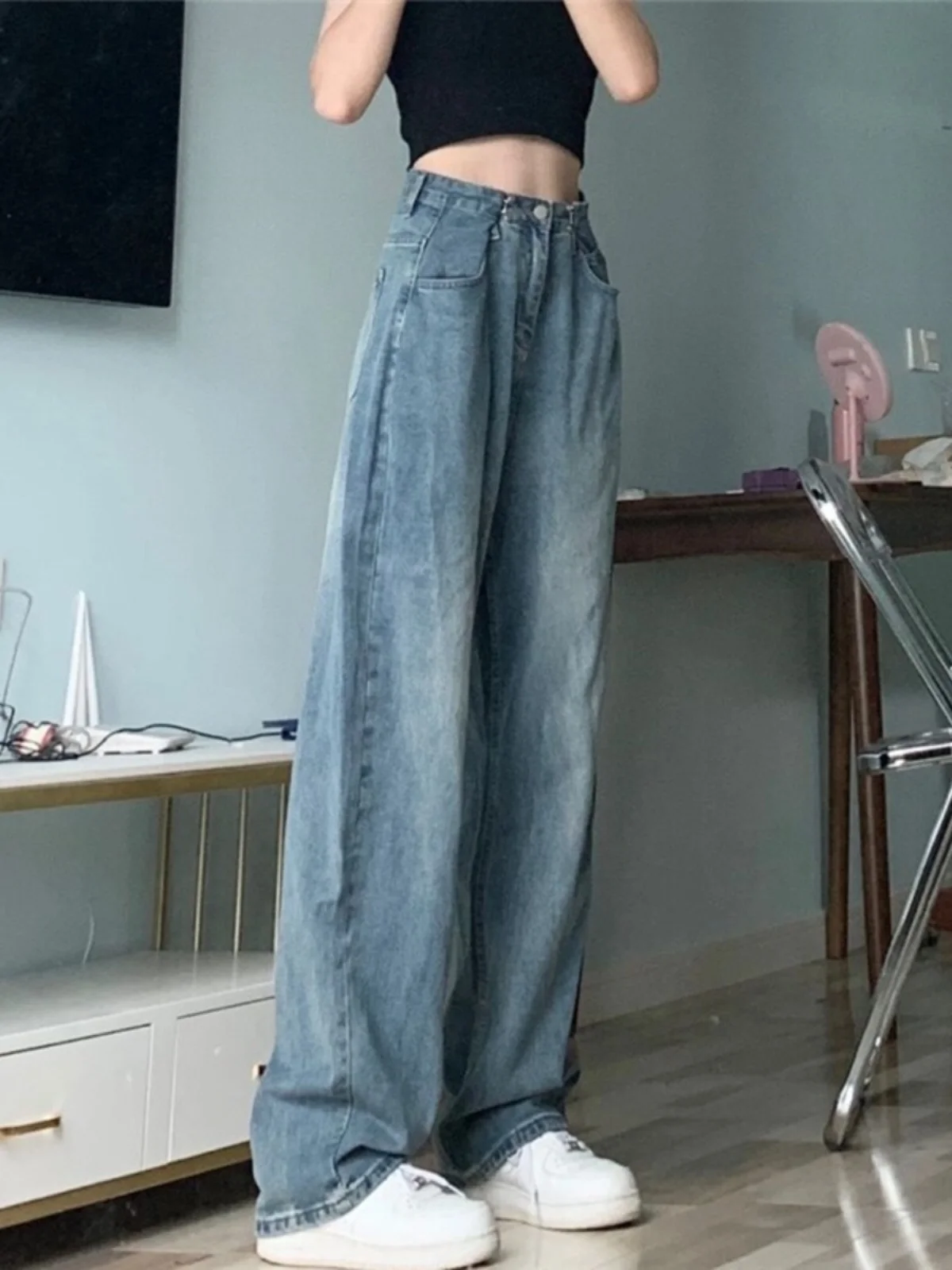 Retro High Waist Wide Leg plus Size Denim Jeans Women's Summer New Loose Drapey Floor-Length Pants Trendy Shape Memory
Retro High Waist Wide Leg plus Size Denim Jeans Women's Summer New Loose Drapey Floor-Length Pants Trendy Shape Memory