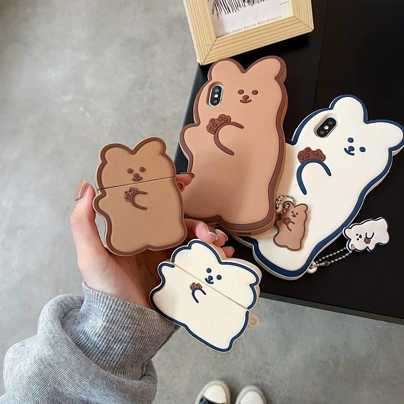 Cute 3D Simple Bear Silicone Case for Apple Airpods 1 2 Pro Case Accessories Bluetooth Earphone Cartoon Protective Cover
Cute 3D Simple Bear Silicone Case for Apple Airpods 1 2 Pro Case Accessories Bluetooth Earphone Cartoon Protective Cover