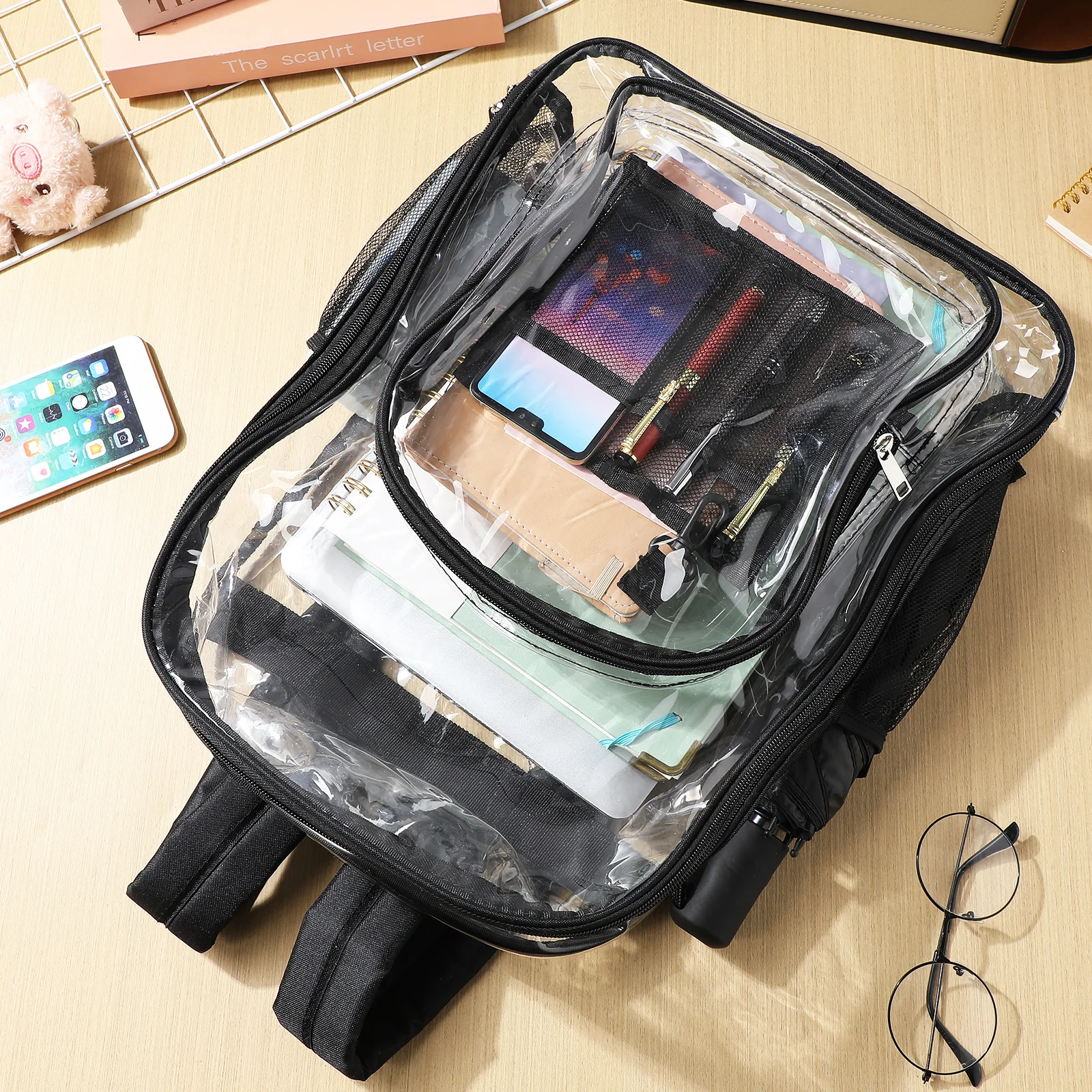 Sturdy Pvc Backpack Transparent Stadium For School Travel Events Spacious Lightweight Comfortable Double Shoulder Straps
Sturdy Pvc Backpack Transparent Stadium For School Travel Events Spacious Lightweight Comfortable Double Shoulder Straps