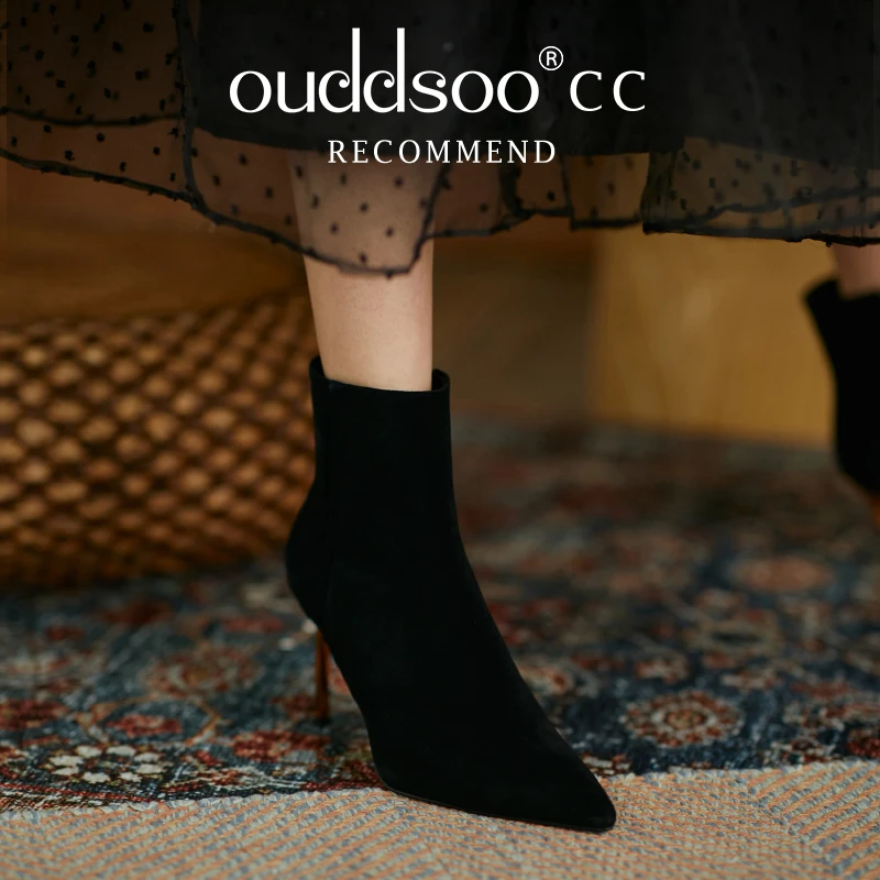 Ods Women Boots Short High Heels Shoes for Women Autumn Suede Imitation Leather Ankle Boots Black Sock Women Heels Boots Female
Ods Women Boots Short High Heels Shoes for Women Autumn Suede Imitation Leather Ankle Boots Black Sock Women Heels Boots Female