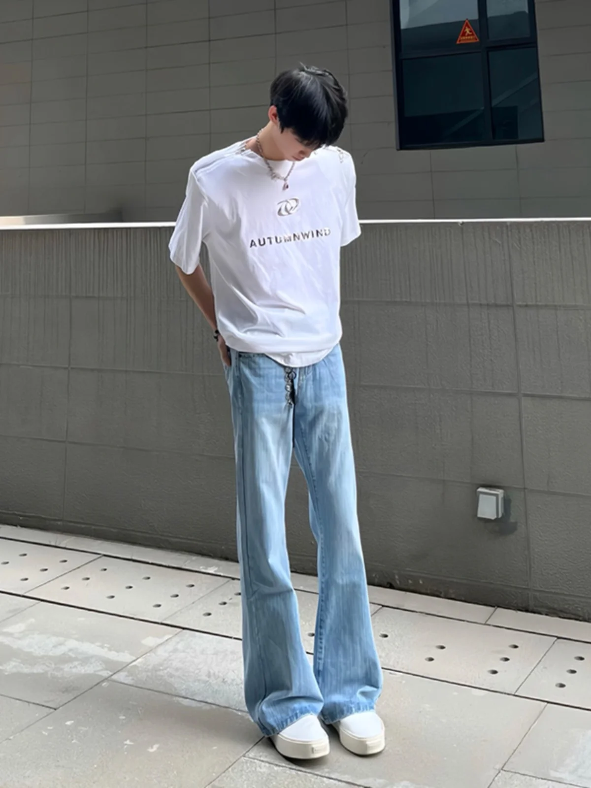 Cleanfit Light Blue Bell Bottom Jeans Men's American High Street Style Straight Leg Jeans Tall Slimming Long Jeans
Cleanfit Light Blue Bell Bottom Jeans Men's American High Street Style Straight Leg Jeans Tall Slimming Long Jeans