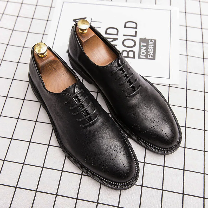 High Quality Brand Men's Business Shoes Conference Casual Shoes Men's Genuine Leather Shoes Pointed Banquet Dress Shoes
High Quality Brand Men's Business Shoes Conference Casual Shoes Men's Genuine Leather Shoes Pointed Banquet Dress Shoes