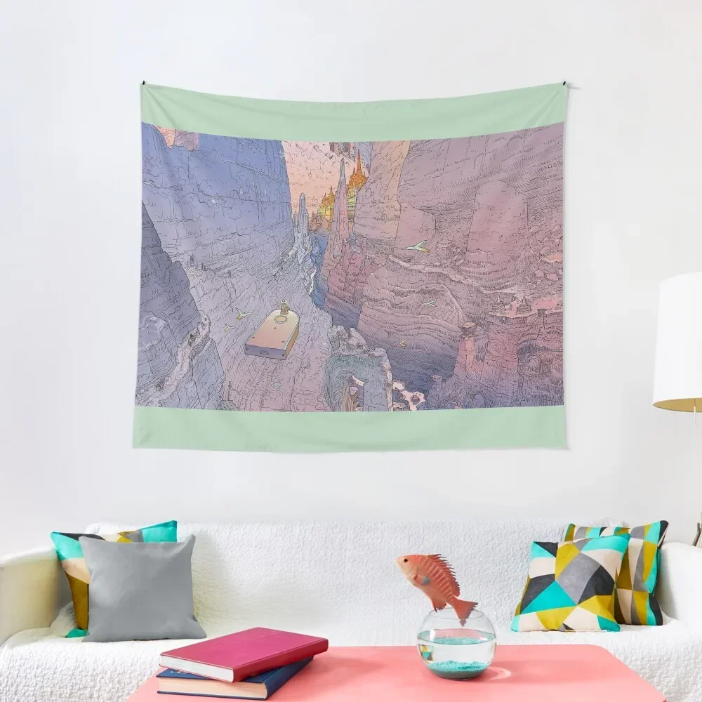 the world of edena,mountain, cliff, monumental,comic,moebius, psychadelic, landscape, ship, seagull Tapestry
the world of edena,mountain, cliff, monumental,comic,moebius, psychadelic, landscape, ship, seagull Tapestry