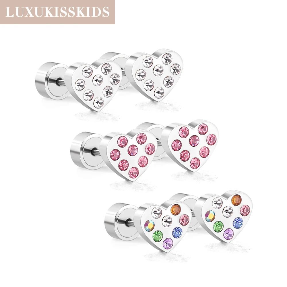 LUXUKISSKIDS 12Pairs/Lot Korean Fashion Cute Heart Earrings Pink For Woman Silver Color Anti-allergy Trendy Jewelry On Ears
LUXUKISSKIDS 12Pairs/Lot Korean Fashion Cute Heart Earrings Pink For Woman Silver Color Anti-allergy Trendy Jewelry On Ears