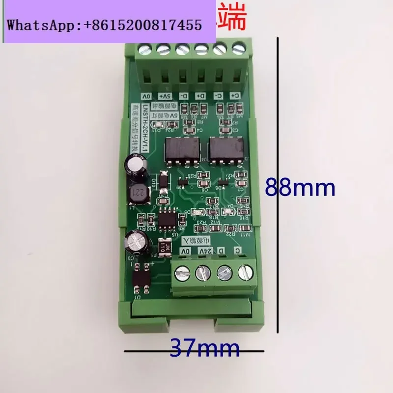 2/4 Channel Differential to Collector Encoder High Speed TTL Conversion Plate Isolation Plate 2MHz Differential to Single Ended
2/4 Channel Differential to Collector Encoder High Speed TTL Conversion Plate Isolation Plate 2MHz Differential to Single Ended