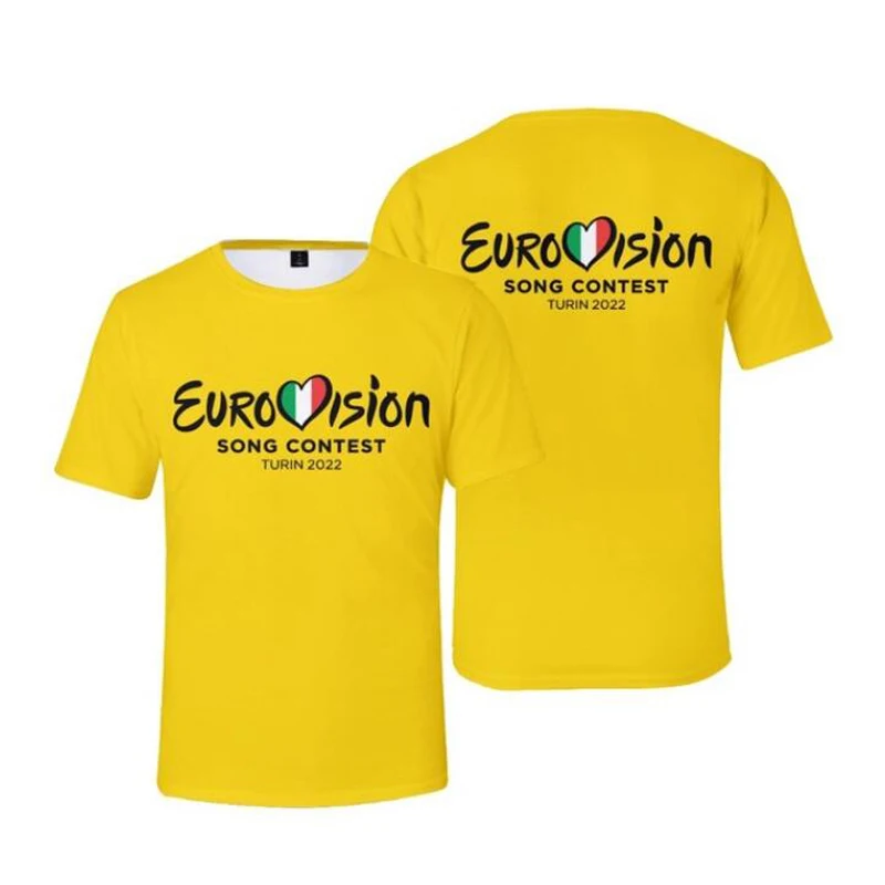 EUROVISION SONG CONTEST TURIN 2022 3D Print T Shirt Women Men Summer Fashion Short Sleeve Funny Tshirt Graphic Tees Streerwear
EUROVISION SONG CONTEST TURIN 2022 3D Print T Shirt Women Men Summer Fashion Short Sleeve Funny Tshirt Graphic Tees Streerwear