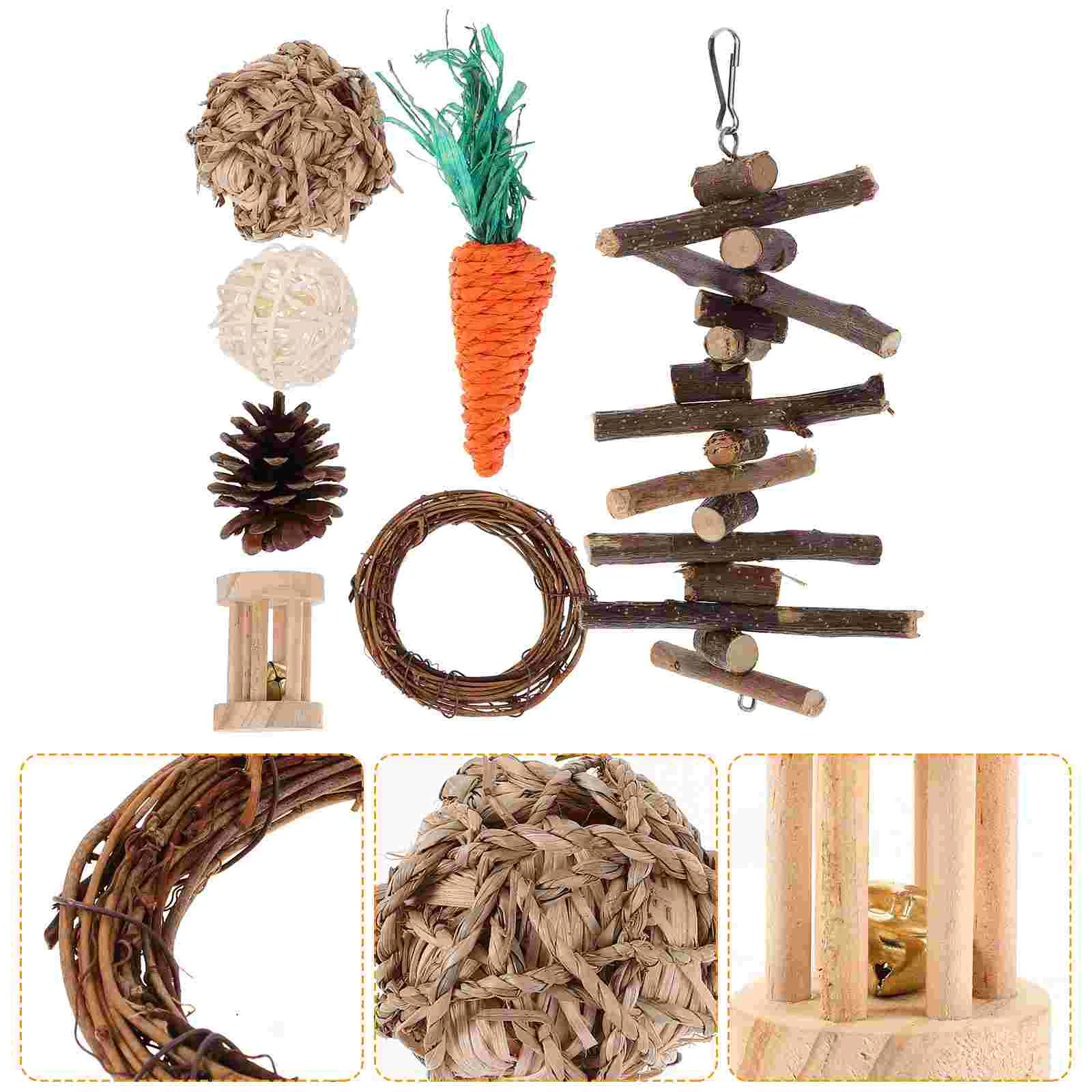 Chinchilla Cage Accessories Hamster Toy Grass Ball Chew Toys Kit Rabbit Rat Natural Hideout
Chinchilla Cage Accessories Hamster Toy Grass Ball Chew Toys Kit Rabbit Rat Natural Hideout