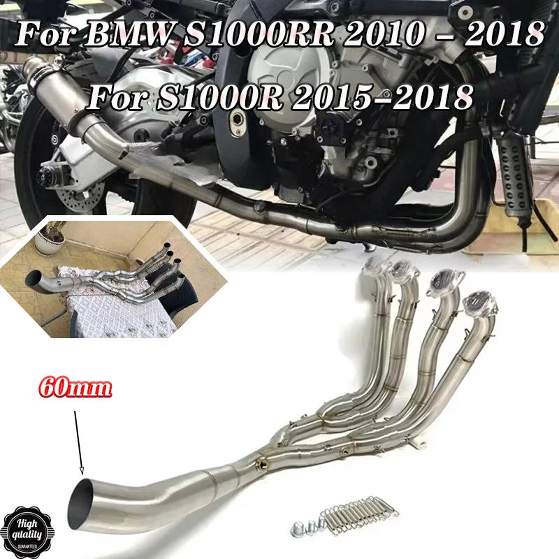 Slip On For BMW S1000RR 2010 - 2018 For S1000R 2015-2018 Motorcycle Exhaust Full System Front Header Link Pipe 60mm Escape Tube
Slip On For BMW S1000RR 2010 - 2018 For S1000R 2015-2018 Motorcycle Exhaust Full System Front Header Link Pipe 60mm Escape Tube