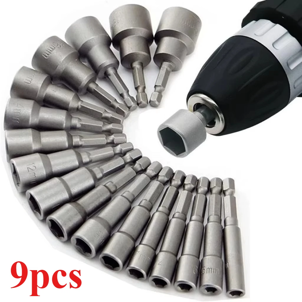 9pcs/set 6mm-14mm Hex Sockets Sleeve Nozzles Nut Driver Set Screwdriver Set Bits Sets Tools Socket Wrenches
9pcs/set 6mm-14mm Hex Sockets Sleeve Nozzles Nut Driver Set Screwdriver Set Bits Sets Tools Socket Wrenches