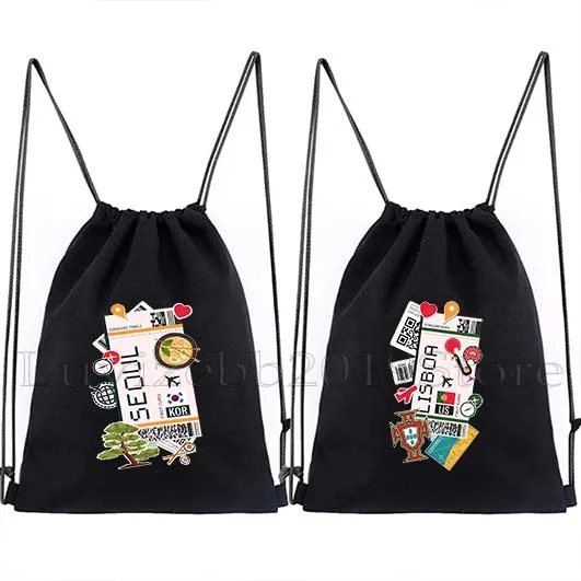 Sydney Lima Lisboa Milan Berlin Seoul Jakarta Seattle Kiev Montreal Boarding Pass Drawstring Backpack Gym Sacks Sport Pack Bags
Sydney Lima Lisboa Milan Berlin Seoul Jakarta Seattle Kiev Montreal Boarding Pass Drawstring Backpack Gym Sacks Sport Pack Bags