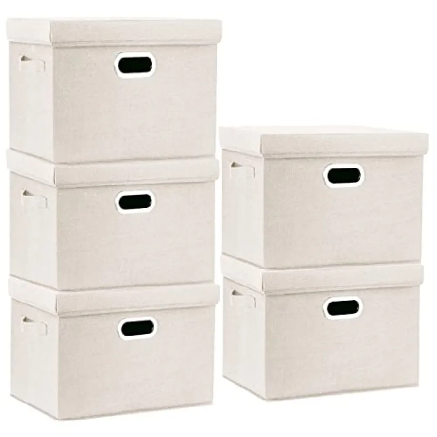 Large Storage Bins with Lids Collapsible Washable Fabric Storage Boxes for Organizing 17.3x11.8x11.4 Inch 5 Pack
Large Storage Bins with Lids Collapsible Washable Fabric Storage Boxes for Organizing 17.3x11.8x11.4 Inch 5 Pack