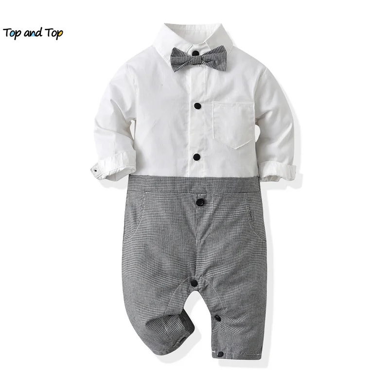 top and top 2022 New Baby Boy Gentleman Rompers Long Sleeve Newborn Bodysuit Infant Toddler Plaid Formal Jumpsuit Clothes 0-24M
top and top 2022 New Baby Boy Gentleman Rompers Long Sleeve Newborn Bodysuit Infant Toddler Plaid Formal Jumpsuit Clothes 0-24M