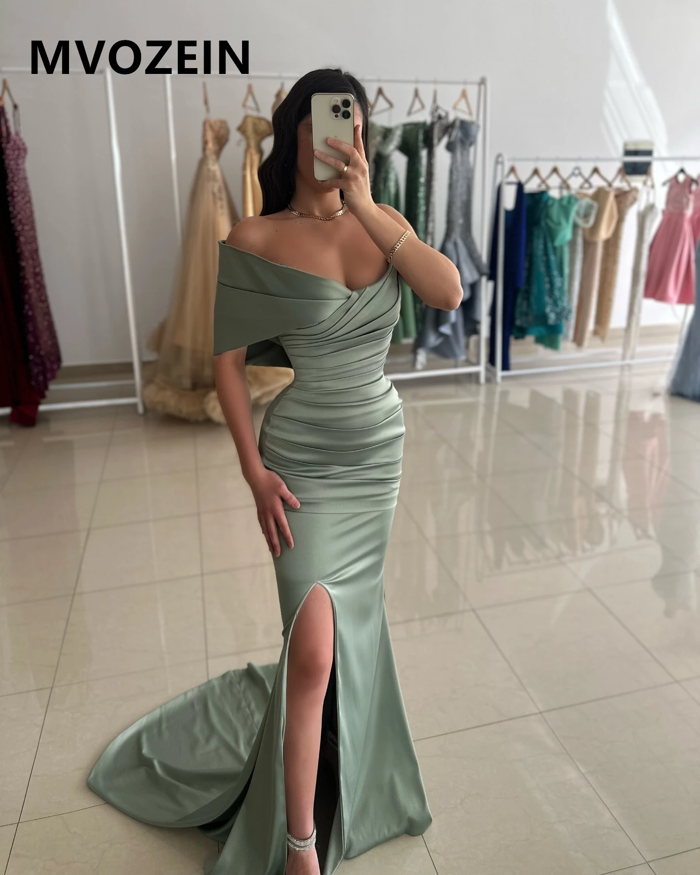MVOZEIN Charming Mermaid Evening Dress Satin One-Shoulder Pleated Wedding Party Dresses Long Prom Dresses Dress
MVOZEIN Charming Mermaid Evening Dress Satin One-Shoulder Pleated Wedding Party Dresses Long Prom Dresses Dress