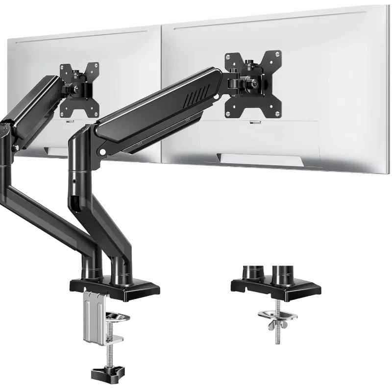 Dual monitor stand fits 13-27 inches and can hold 2-12kg monitor stand for 2 monitors
Dual monitor stand fits 13-27 inches and can hold 2-12kg monitor stand for 2 monitors