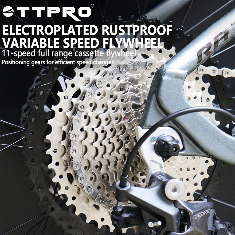 TTPRO 11-скоростная кассетная звездочка MTB, шоссейный велосипед 11-28T 32T 34T 36T 40T 42T 46T 50T 52T, часть велосипеда свободного хода из алюминиевого сплава
TTPRO 11-скоростная кассетная звездочка MTB, шоссейный велосипед 11-28T 32T 34T 36T 40T 42T 46T 50T 52T, часть велосипеда свободного хода из алюминиевого сплава
