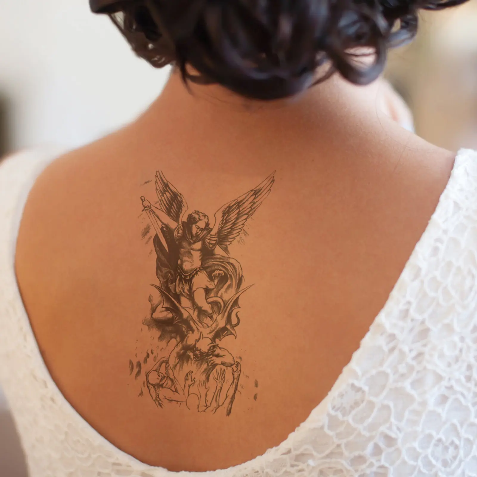 6 Pcs Waterproof Tattoos Stickers Body Environmental Decals Angel Devil Temporary
6 Pcs Waterproof Tattoos Stickers Body Environmental Decals Angel Devil Temporary